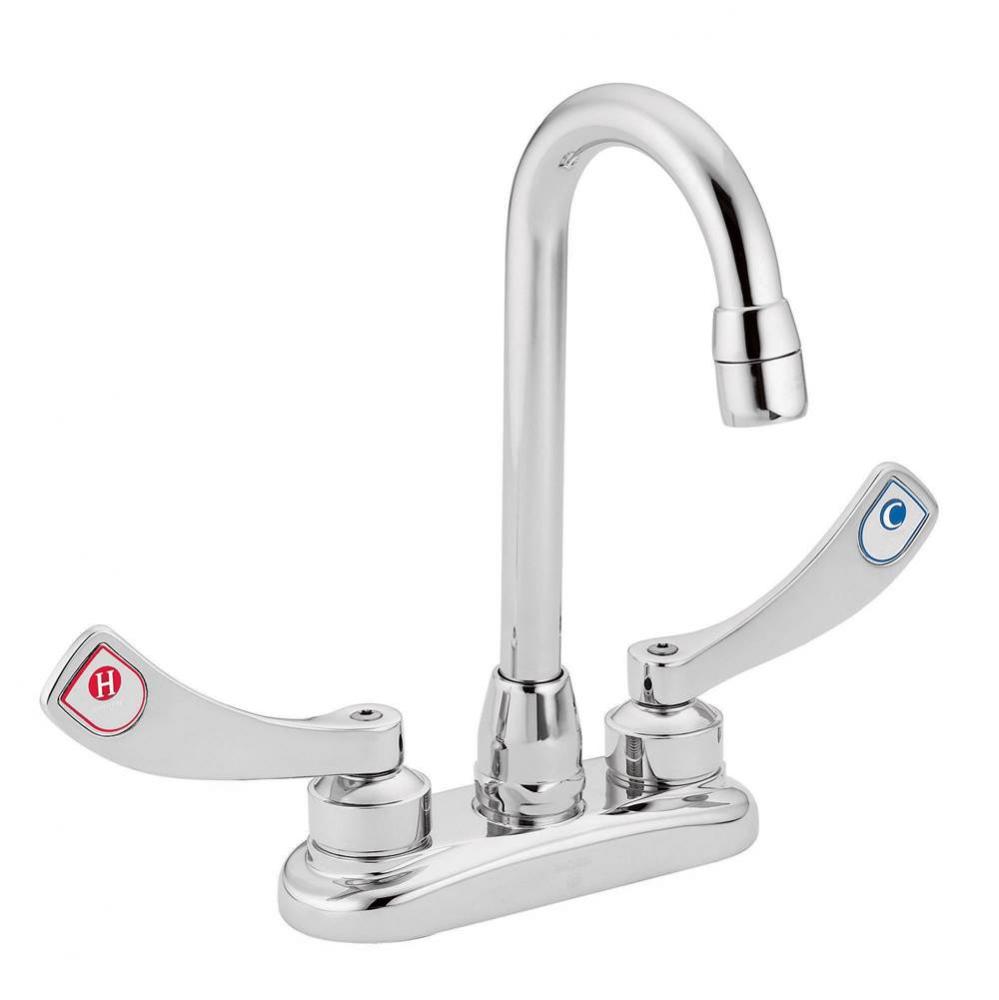 Chrome two-handle pantry faucet