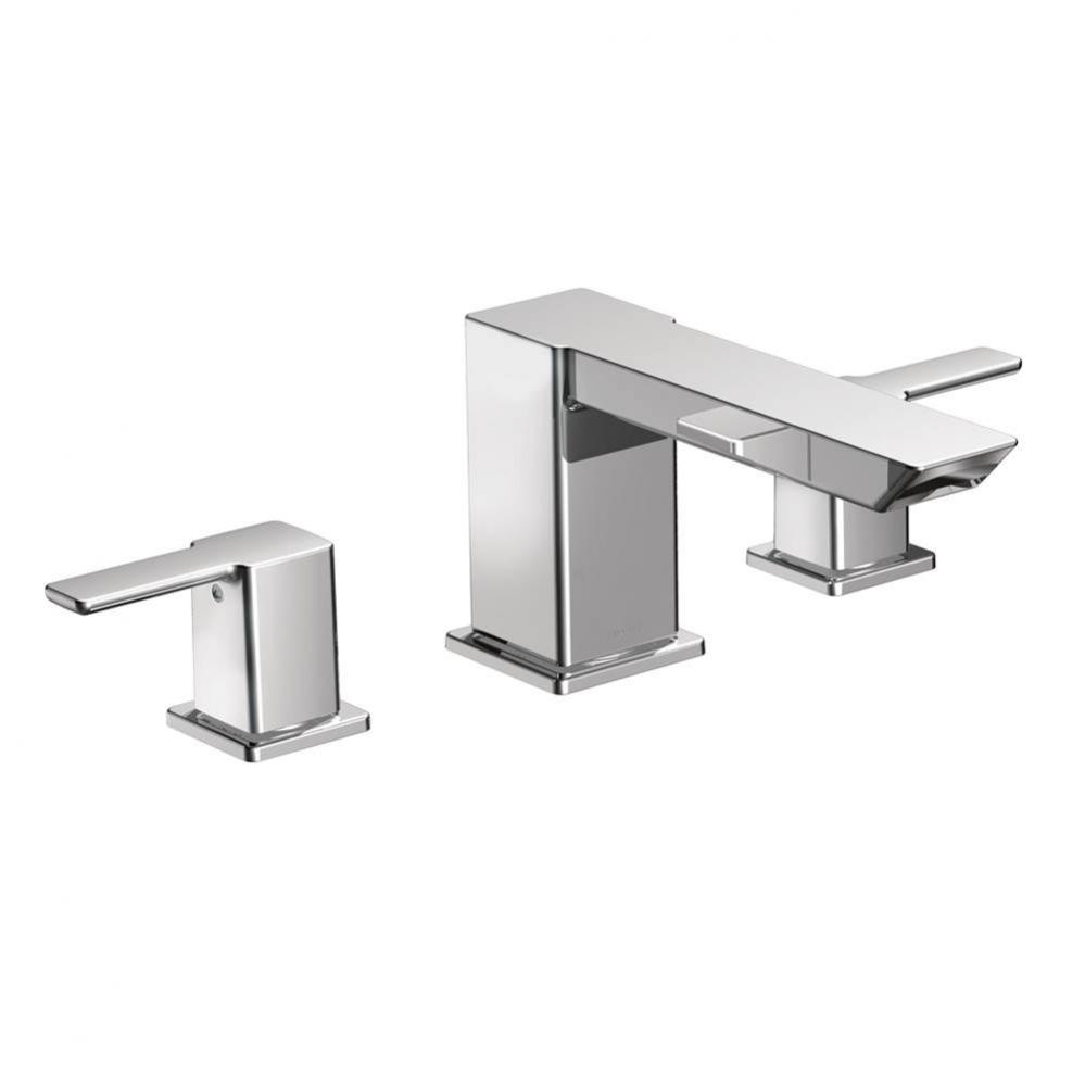 90-Degree 2-Handle Deck-Mount High-Arc Roman Tub Faucet Trim Kit in Chrome (Valve Sold Separately)