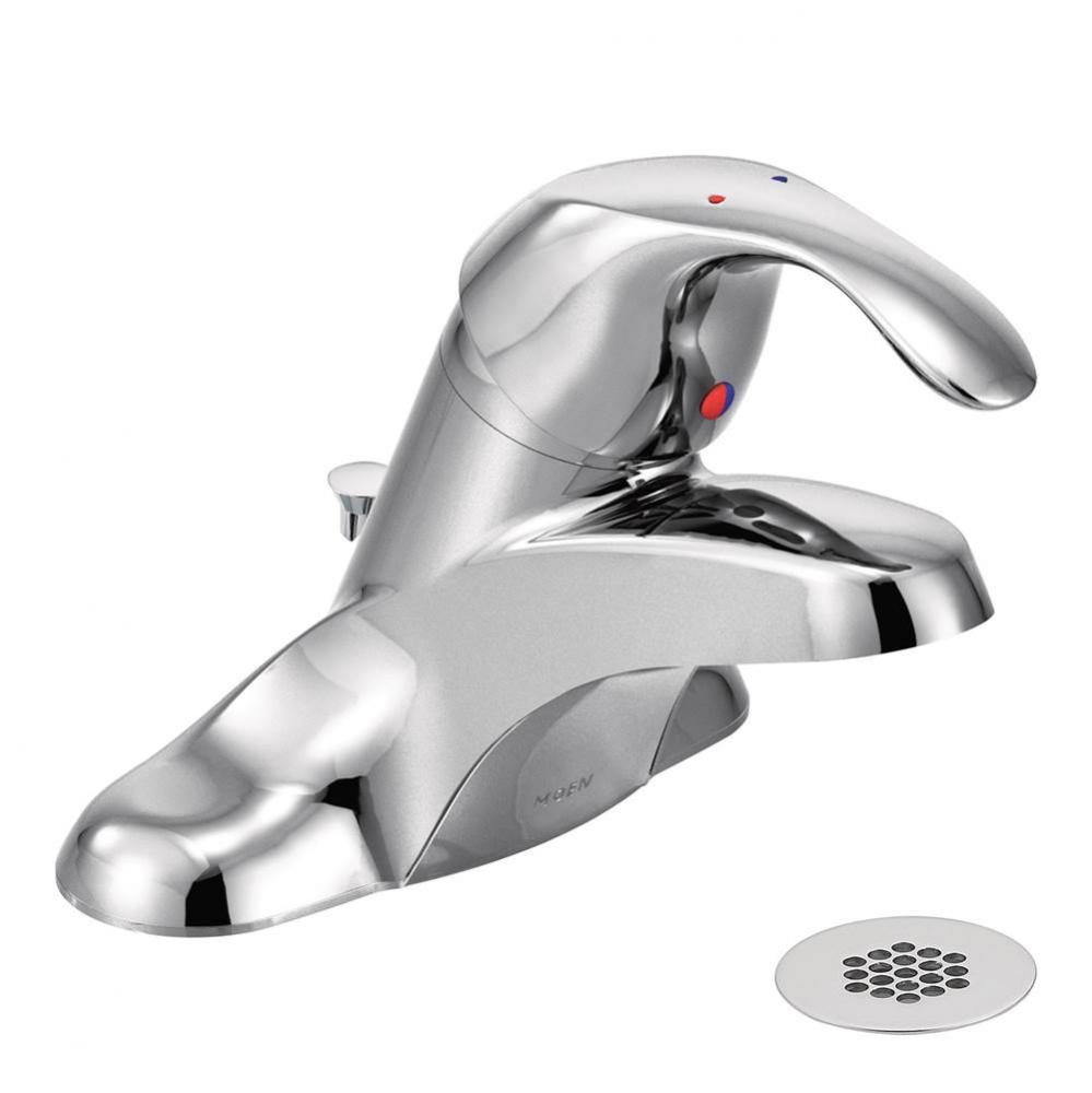 Chrome one-handle lavatory faucet