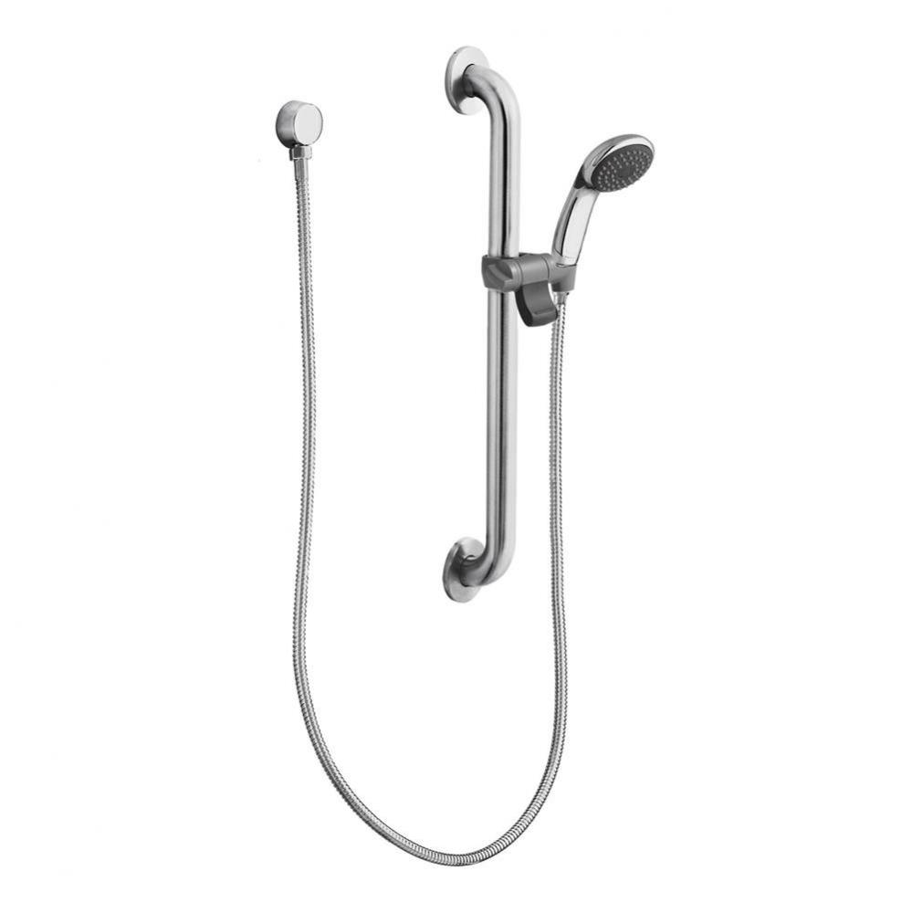 Chrome/stainless slide bar/grab bar shower