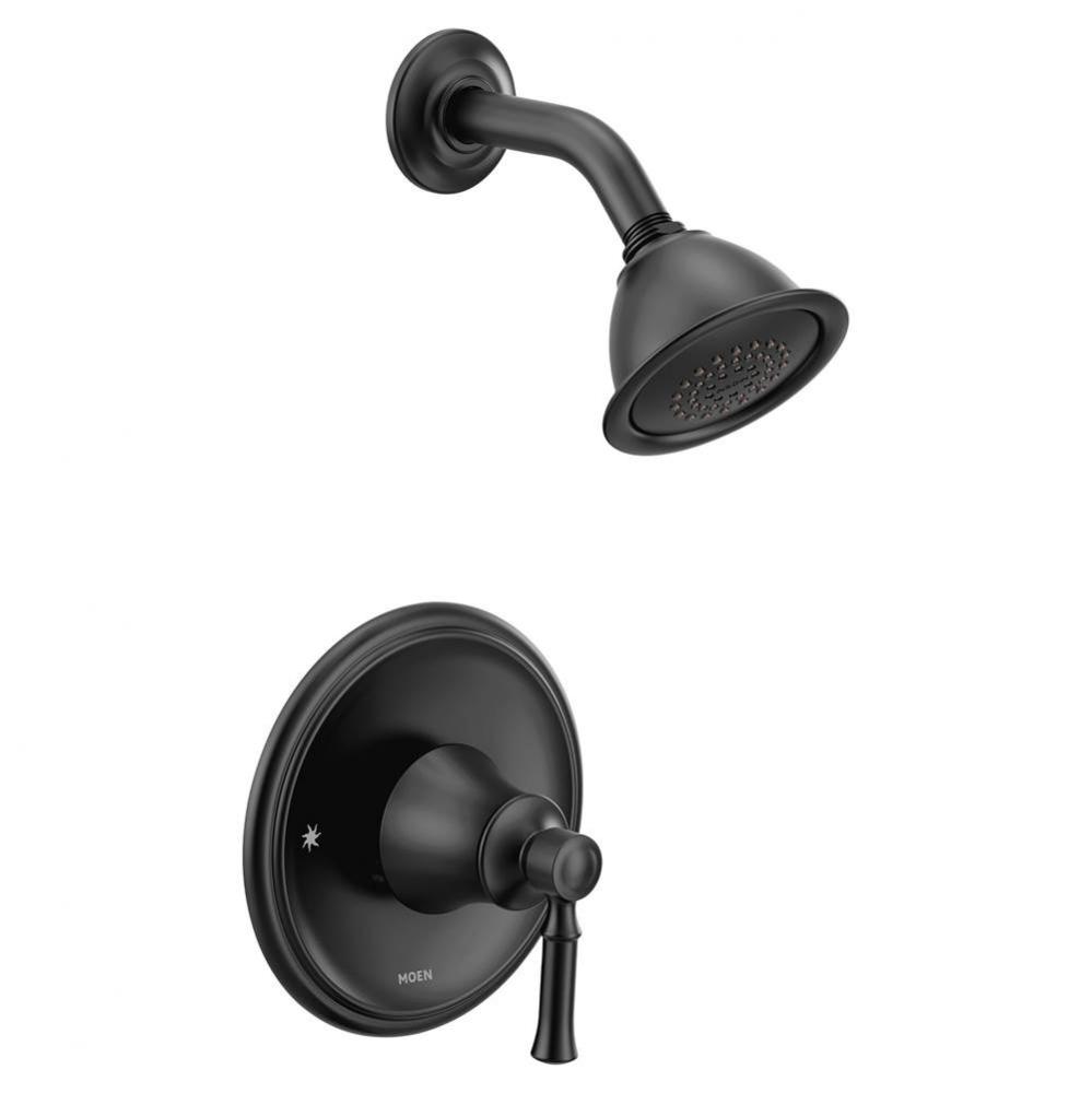 Dartmoor 1-Handle Posi=Temp Shower Only Trim Kit in Matte Black