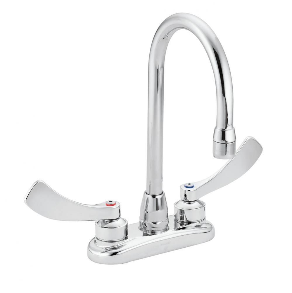 Chrome two-handle lavatory faucet