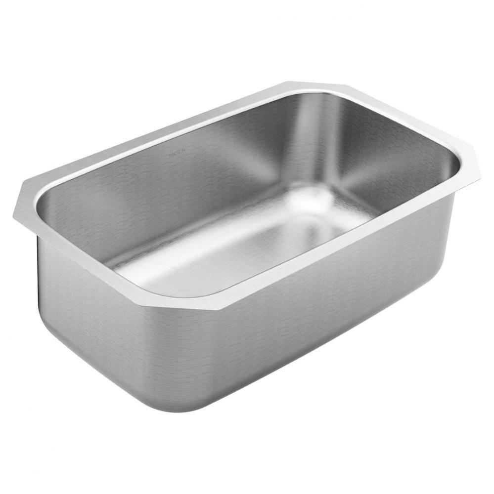 18000 Series 30-inch 18 Gauge Undermount Single Bowl Stainless Steel Kitchen Sink, 10-inch Depth