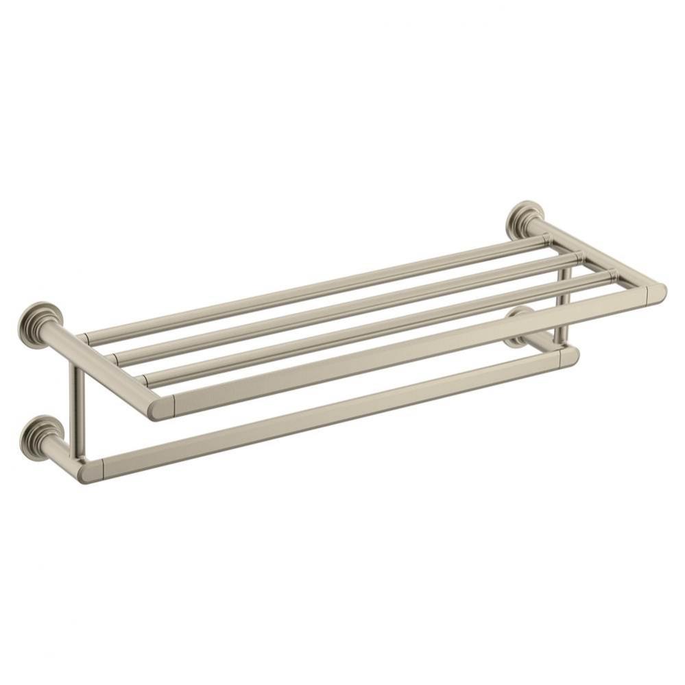 Brushed Nickel Towel Shelf