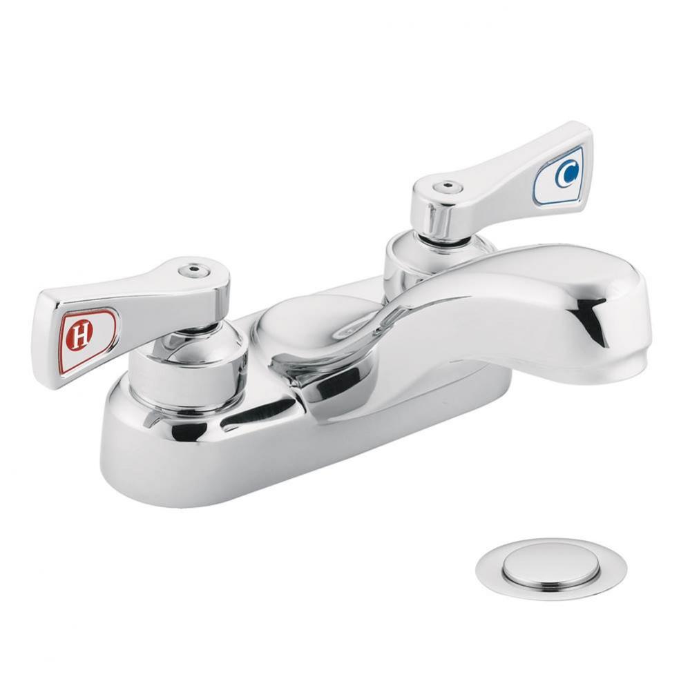 Chrome two-handle lavatory faucet