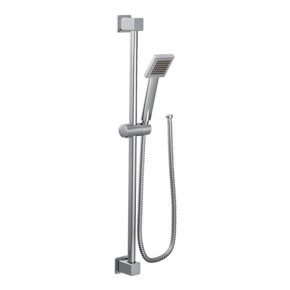 90 Degree Modern Eco-Performance Handshower Handheld Shower with 30-Inch Slide Bar and 69-Inch Met