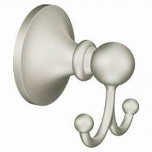 Moen DN8203BN - Brushed nickel double robe hook