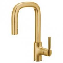 Moen S64001BG - Brushed Gold One-Handle Pulldown Bar Faucet