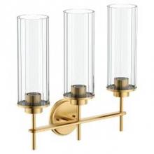 Moen YB1763BG - Brushed Gold Three Globe Bath Light