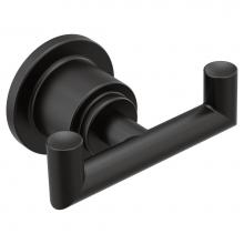 Moen YB0803BL - Matte Black Double Robe Hook