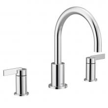 Moen T6223 - Cia 2-Handle High-Arc Deck Mount Roman Tub Faucet Trim Kit in Chrome (Valve Sold Separately)