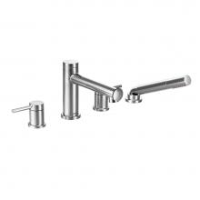 Moen T394 - Align 2-Handle Deck Mount Roman Tub Faucet Trim Kit with Hand shower in Chrome (Valve Sold Separat