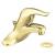 Polished brass one-handle bathroom faucet