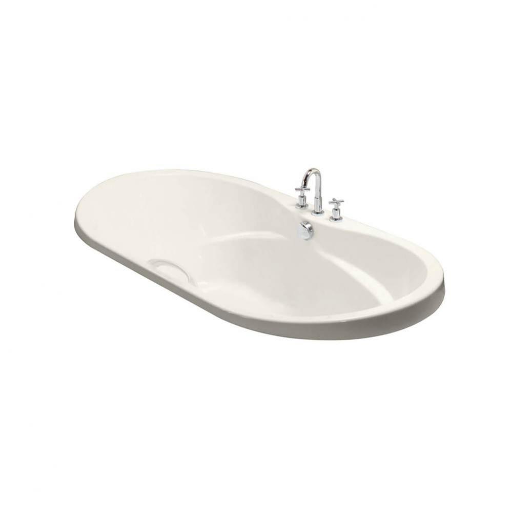 Living 6642 Acrylic Drop-in Center Drain Bathtub in Biscuit