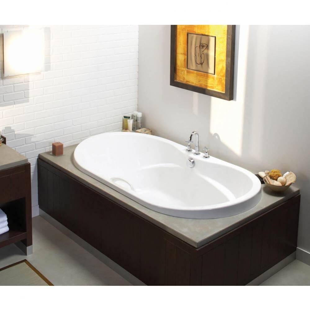 Living 7242 Acrylic Drop-in Center Drain Hydromax Bathtub in White