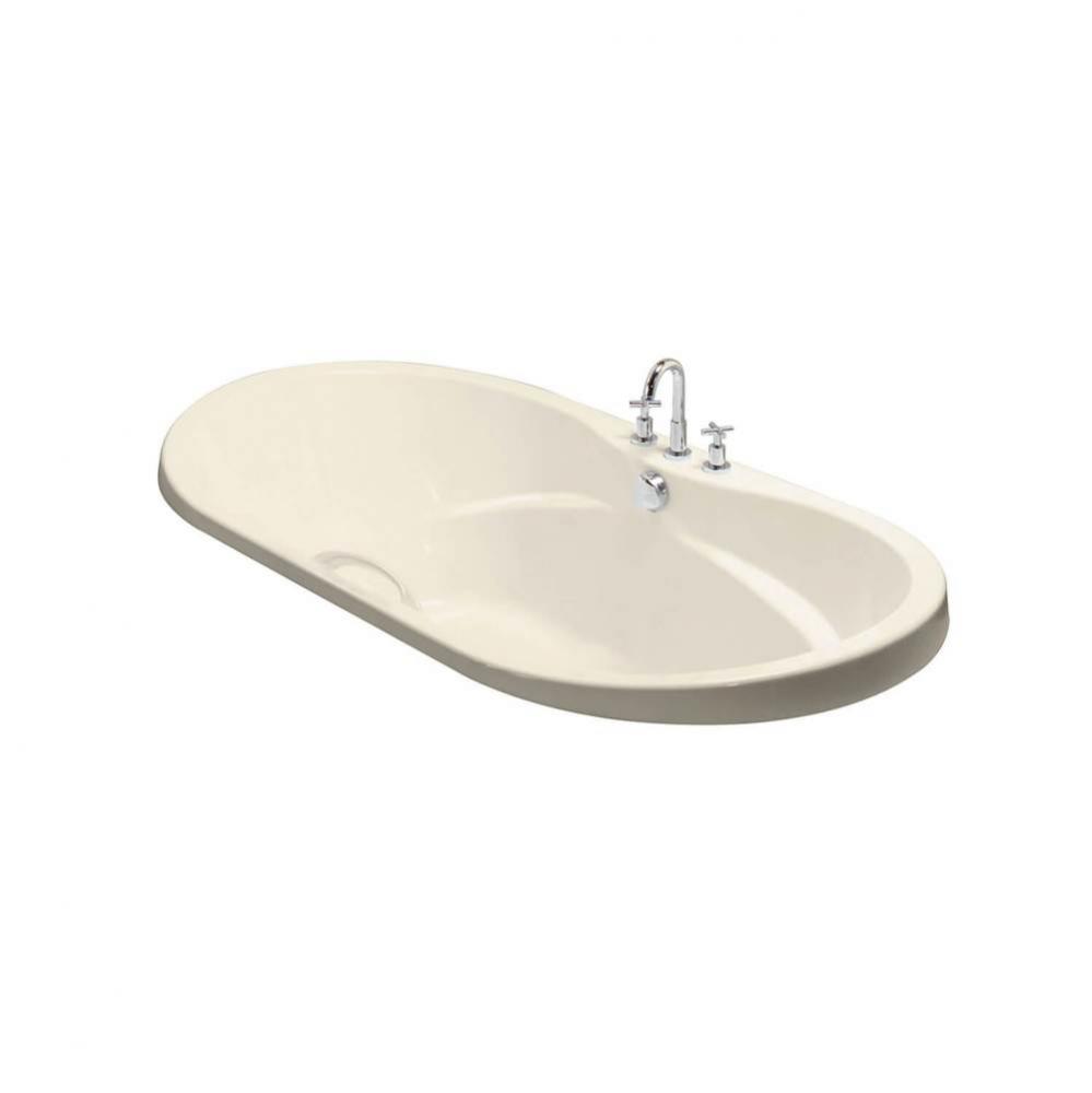 Living 7242 Acrylic Drop-in Center Drain Bathtub in Bone