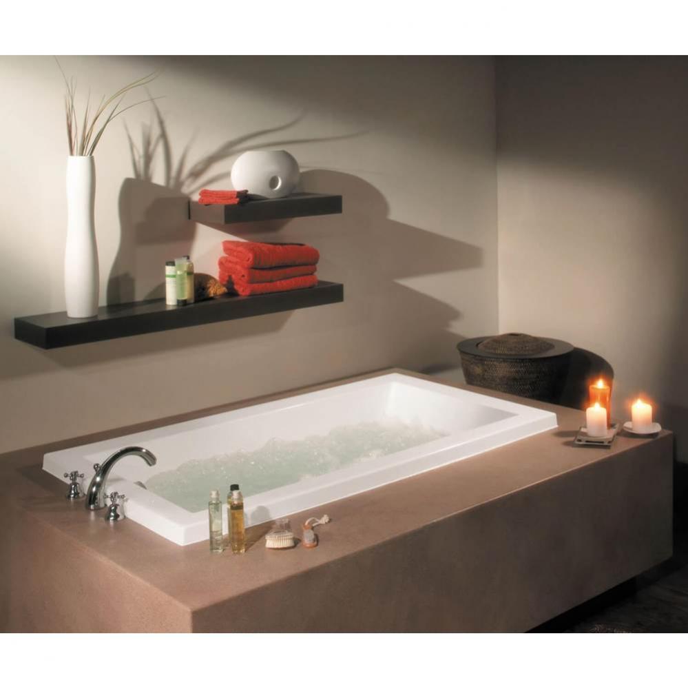 Aiiki 6636 Acrylic Drop-in End Drain Hydrofeel Bathtub in White