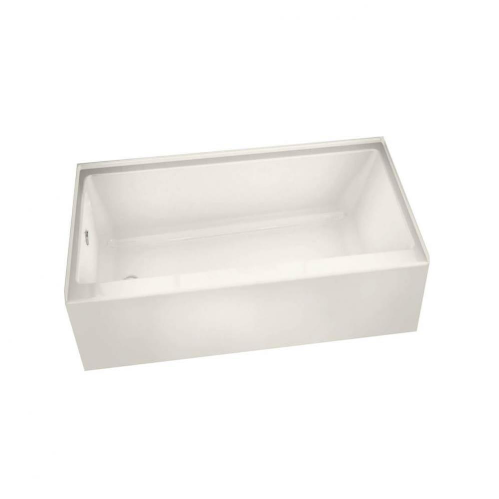 Rubix 6032 Acrylic Alcove Left-Hand Drain Bathtub in Biscuit