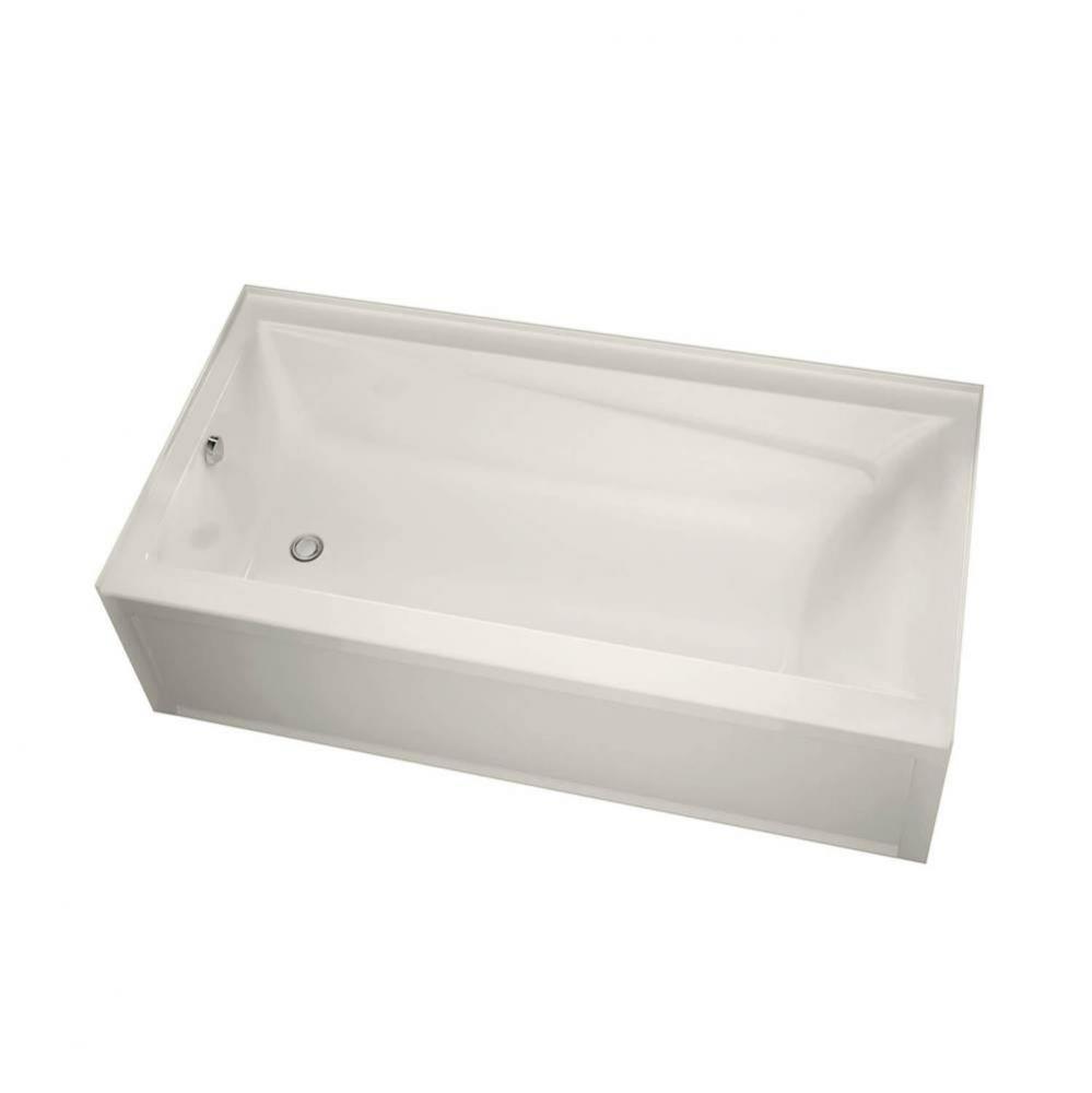 Exhibit 6036 IFS AFR Acrylic Alcove Left-Hand Drain Bathtub in Biscuit