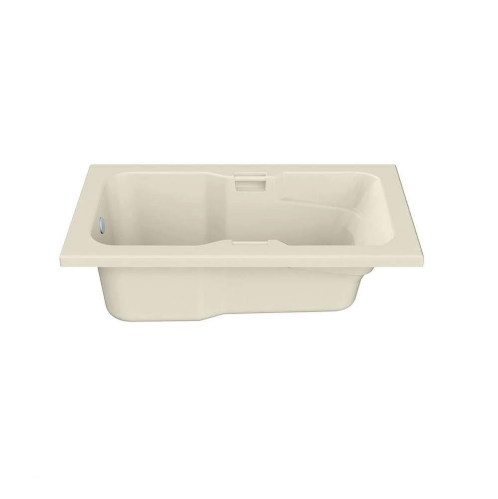 Lopez 7236 Acrylic Alcove End Drain Bathtub in Bone