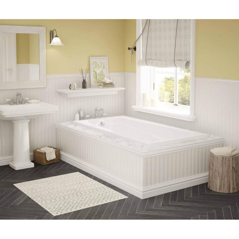 Timeless 72 x 36 Acrylic Alcove End Drain Whirlpool Bathtub in White