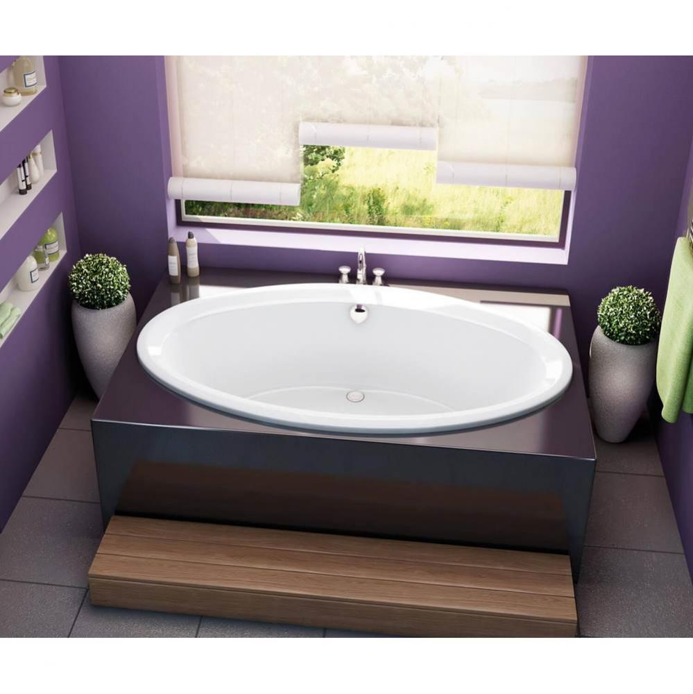 Tympani 72 x 42 Acrylic Drop-in Center Drain Bathtub in White