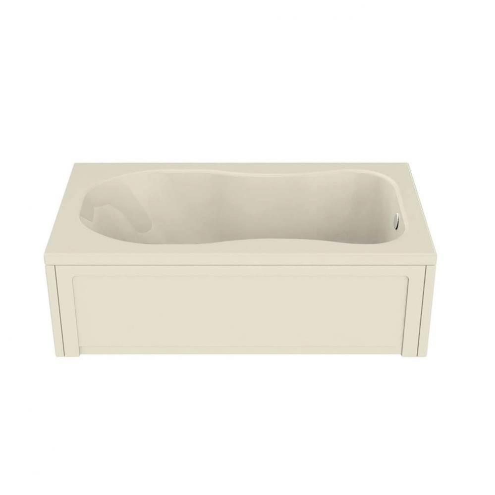 Topaz 7236 Acrylic Alcove End Drain Hydromax Bathtub in Bone