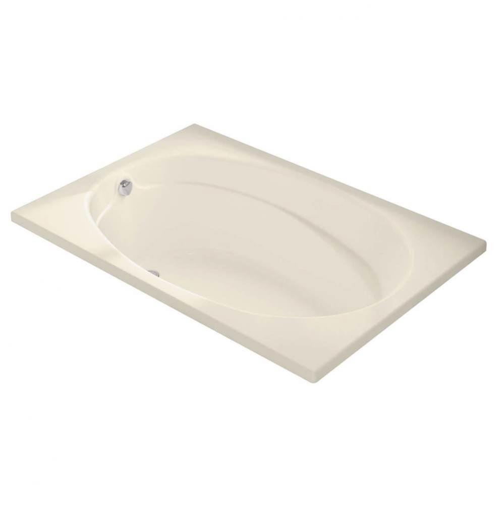 Temple 60 x 41 Acrylic Alcove End Drain Bathtub in Bone