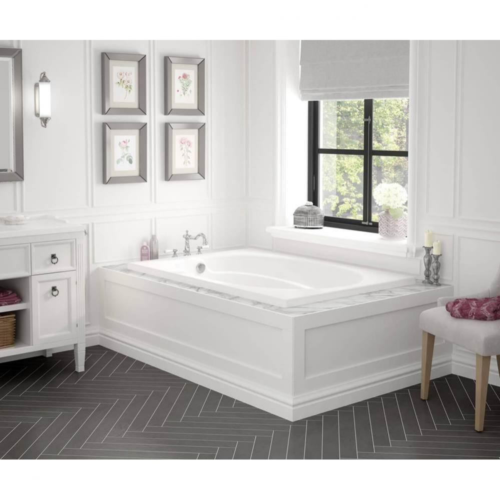 Temple 60 x 41 Acrylic Alcove End Drain Bathtub in White