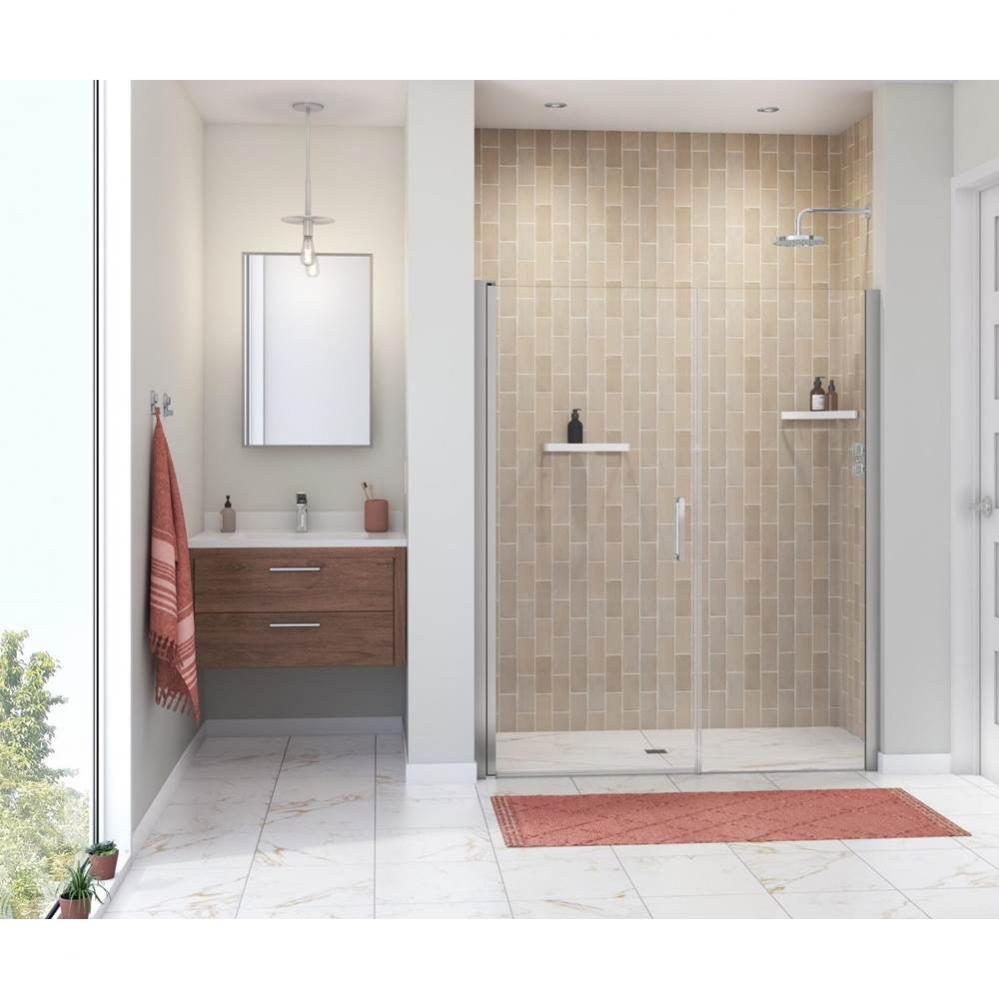 Manhattan 57-59 x 68 in. 6 mm Pivot Shower Door for Alcove Installation with Clear glass &amp; Rou