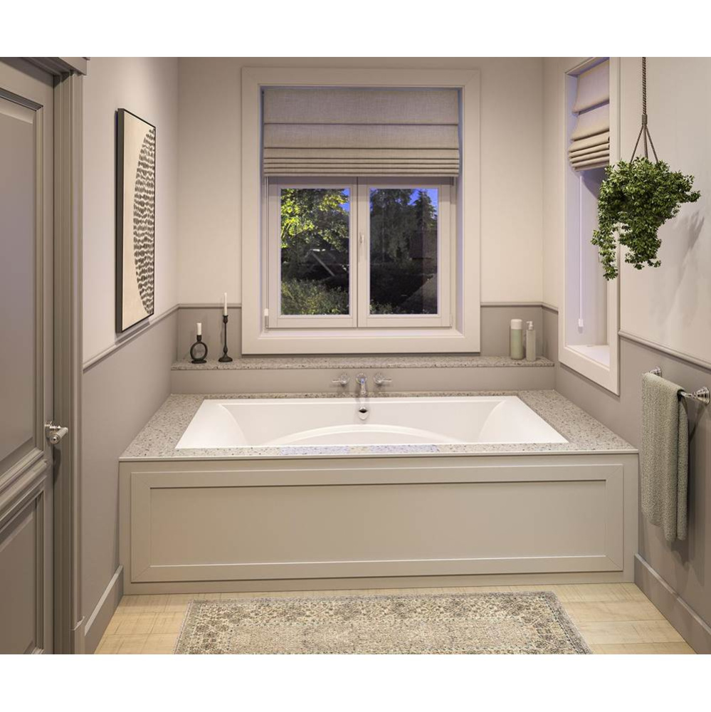 Optik 7242 Acrylic Undermount Center Drain Aerofeel Bathtub in White