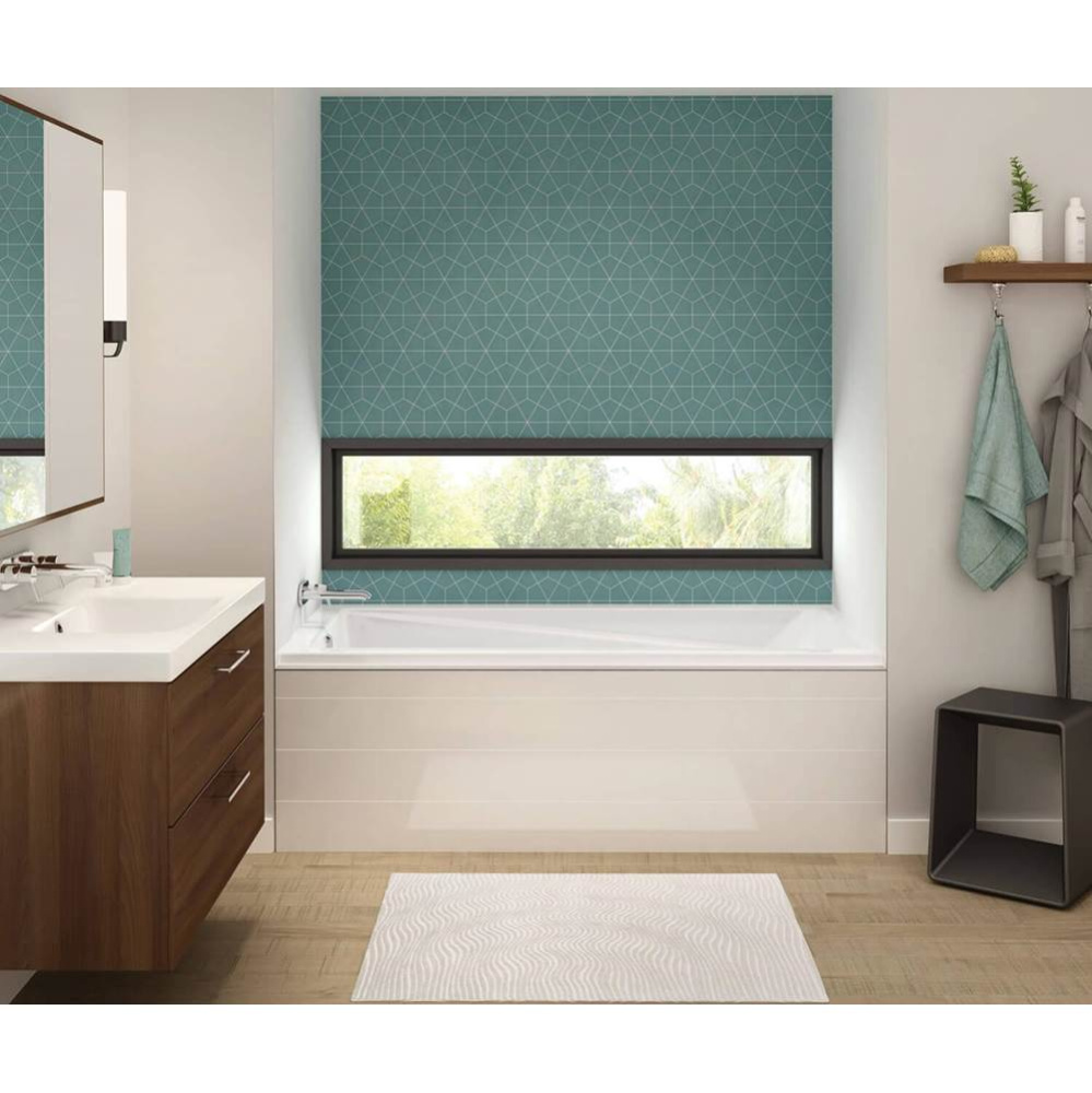 Exhibit 7242 IF Acrylic Alcove Left-Hand Drain Bathtub in White
