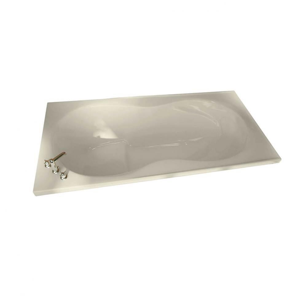 Melodie 66 x 33 Acrylic Alcove Center Drain Combined Hydromax &amp; Aerofeel Bathtub in Bone