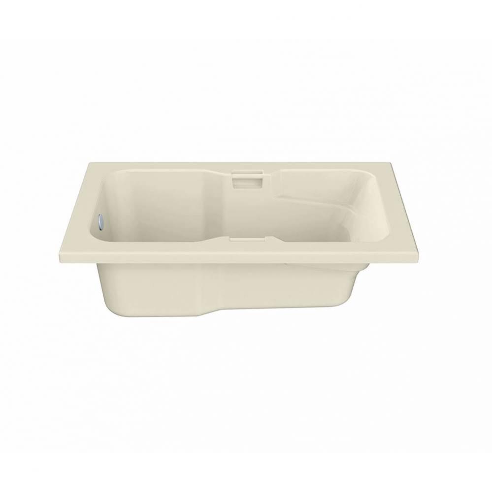 Lopez 6636 Acrylic Alcove End Drain Aeroeffect Bathtub in Bone