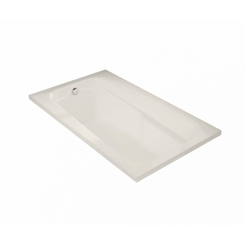 Tempest 60 x 36 Acrylic Alcove End Drain Aeroeffect Bathtub in Biscuit