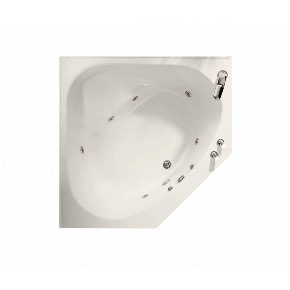 Tandem 54.125 in. x 54.125 in. Corner Bathtub with Without tiling flange, Center Drain Drain in Bi