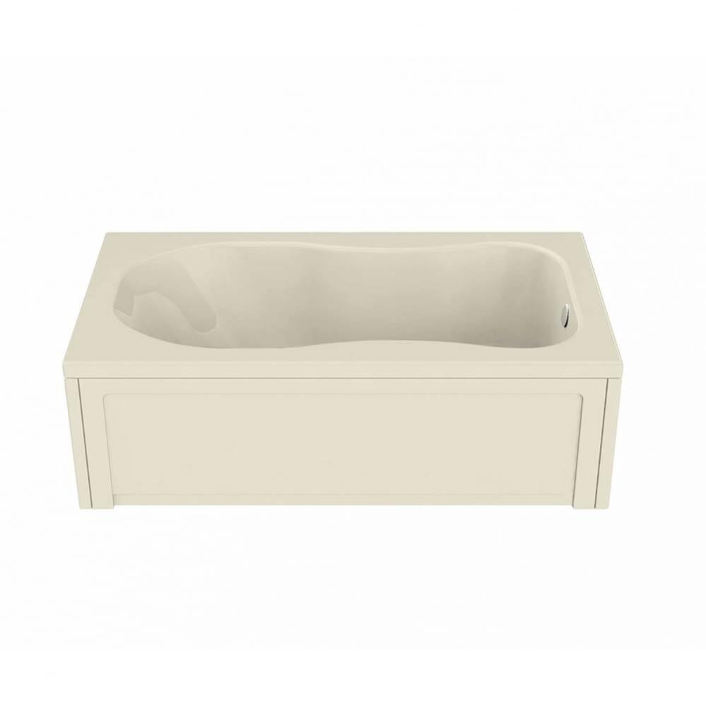 Topaz 6032 Acrylic Alcove End Drain Combined Hydromax &amp; Aerofeel Bathtub in Bone