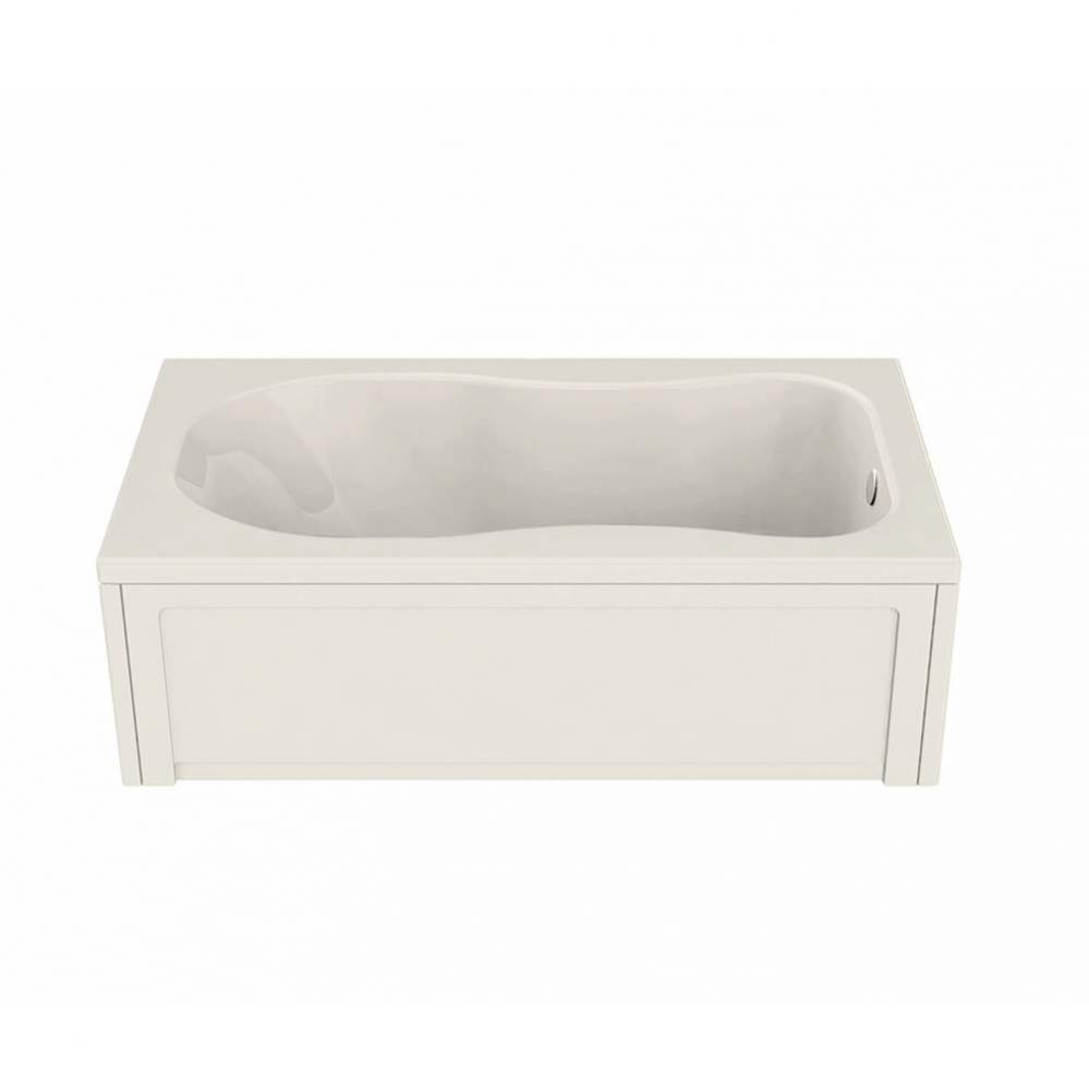 Topaz 6036 Acrylic Alcove End Drain Aerofeel Bathtub in Biscuit