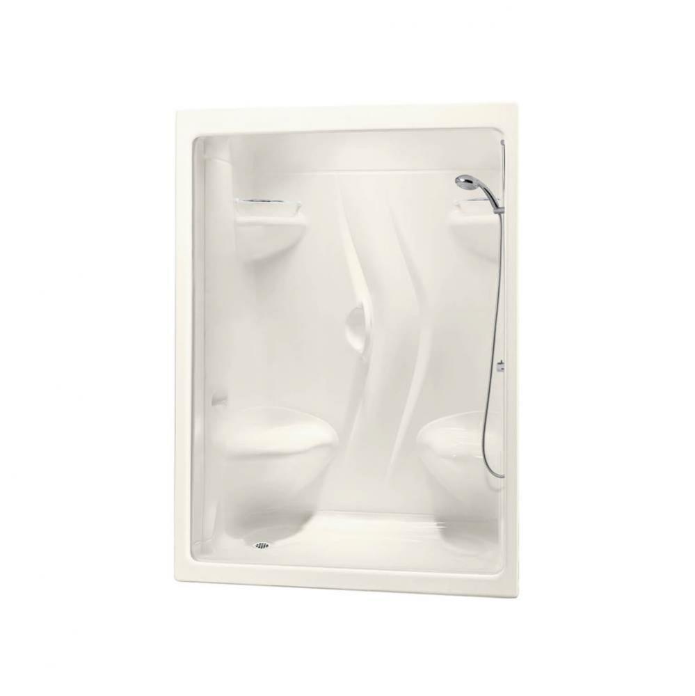 Stamina 60-I 59.5 in. x 35.75 in. x 85.25 in. 1-piece Shower with Right Seat, Right Drain in Biscu