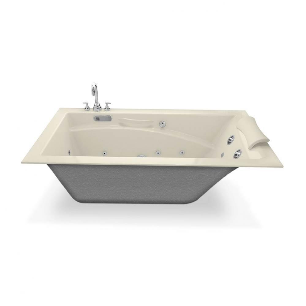 Optik 6032 Acrylic Alcove Left-Hand Drain Hydrofeel Bathtub in Bone