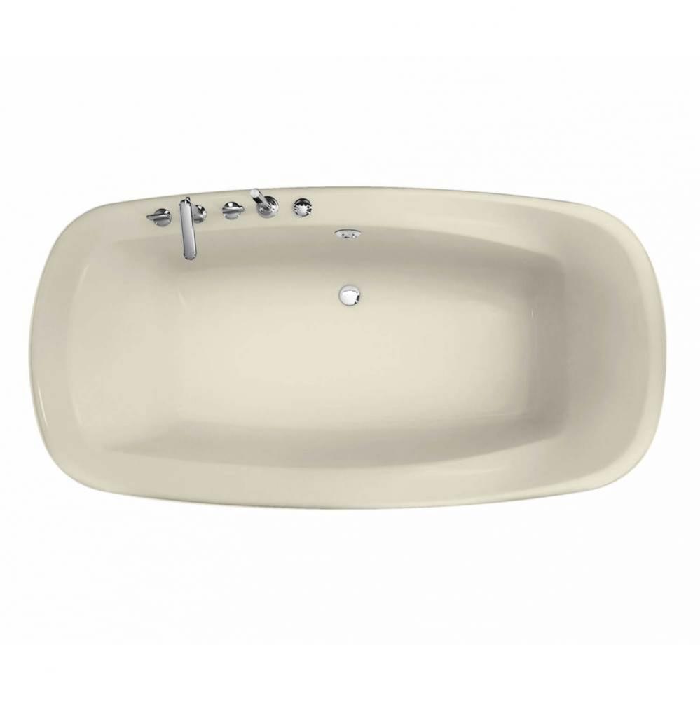 Eterne 7236 Acrylic Drop-in Center Drain Bathtub in Bone