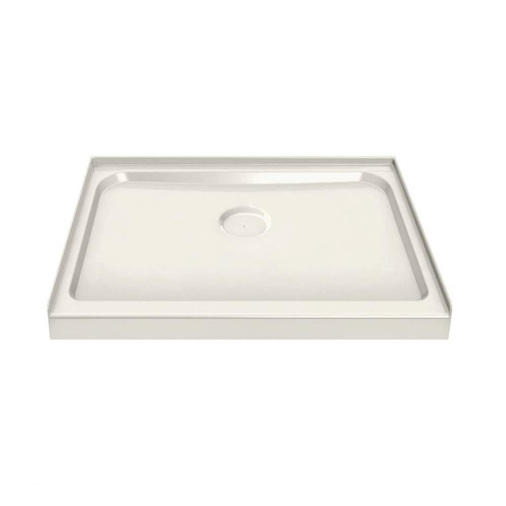 SQ 36.125 in. x 36.125 in. x 4.125 in. Square Alcove Shower Base with Center Drain in Biscuit