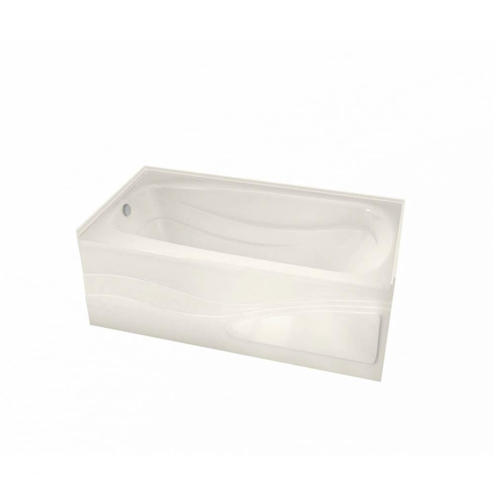 Tenderness 65.875 in. x 35.75 in. Alcove Bathtub with Whirlpool System Right Drain in Biscuit