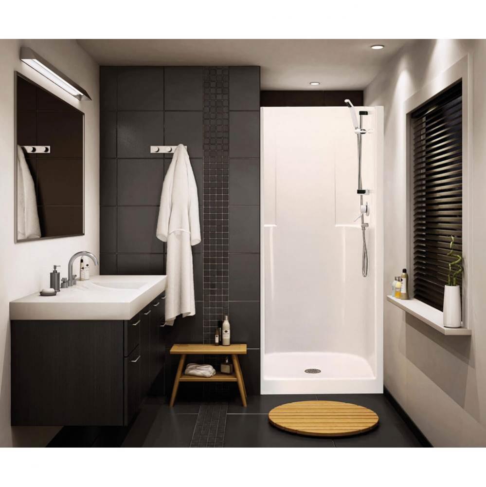 Biarritz 85 35.625 in. x 34.875 in. x 75.5 in. 1-piece Shower with No Seat, Center Drain in White