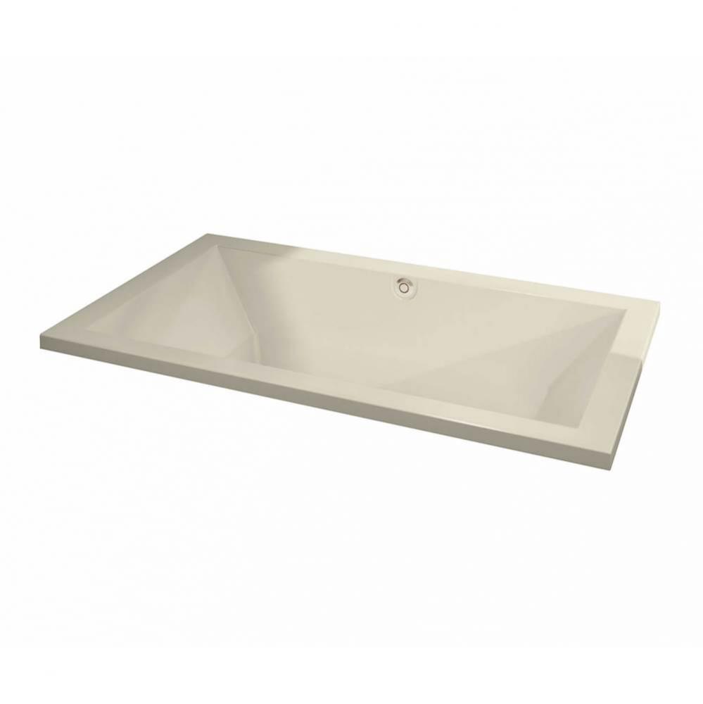 Aiiki 7242 Acrylic Drop-in Center Drain Combined Hydrofeel &amp; Aerofeel Bathtub in Bone