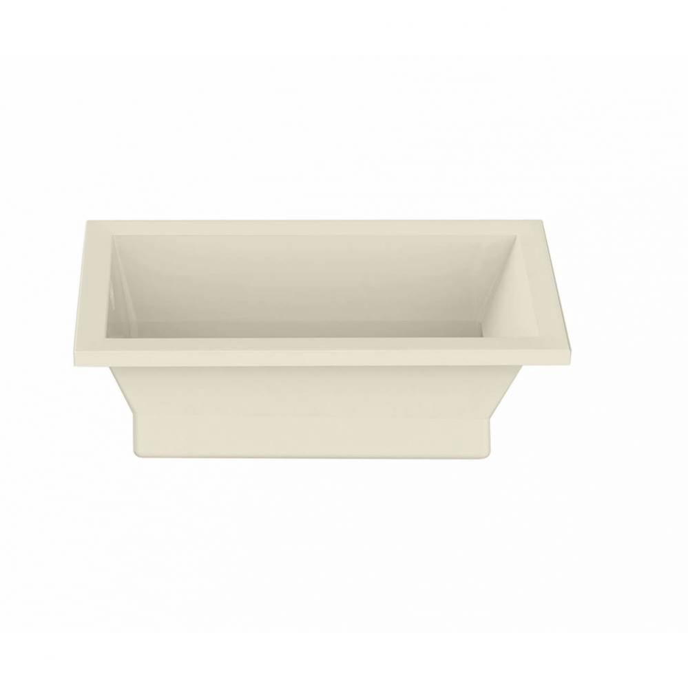 Aiiki 7236 Acrylic Drop-in End Drain Combined Hydrofeel &amp; Aerofeel Bathtub in Bone