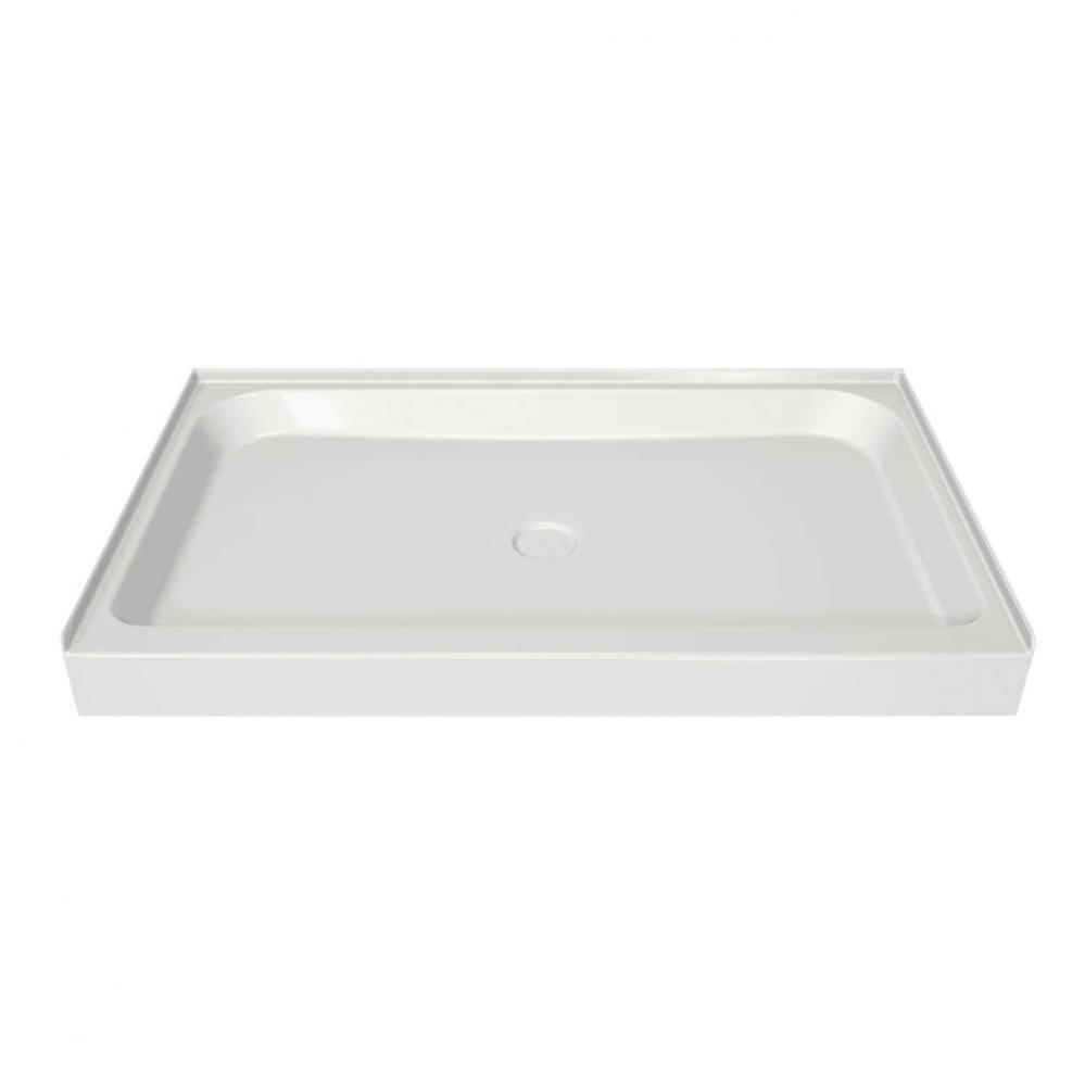 MAAX 47.75 in. x 36.125 in. x 6.125 in. Rectangular Alcove Shower Base with Center Drain in White