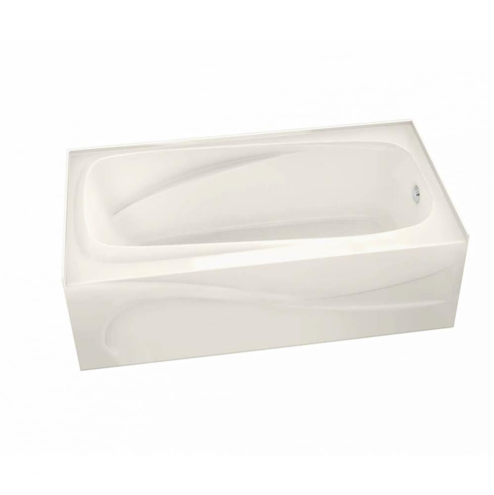 Santorini 60 in. x 32 in. Alcove Bathtub with Combined Hydrosens/Aerosens System Right Drain in Bi