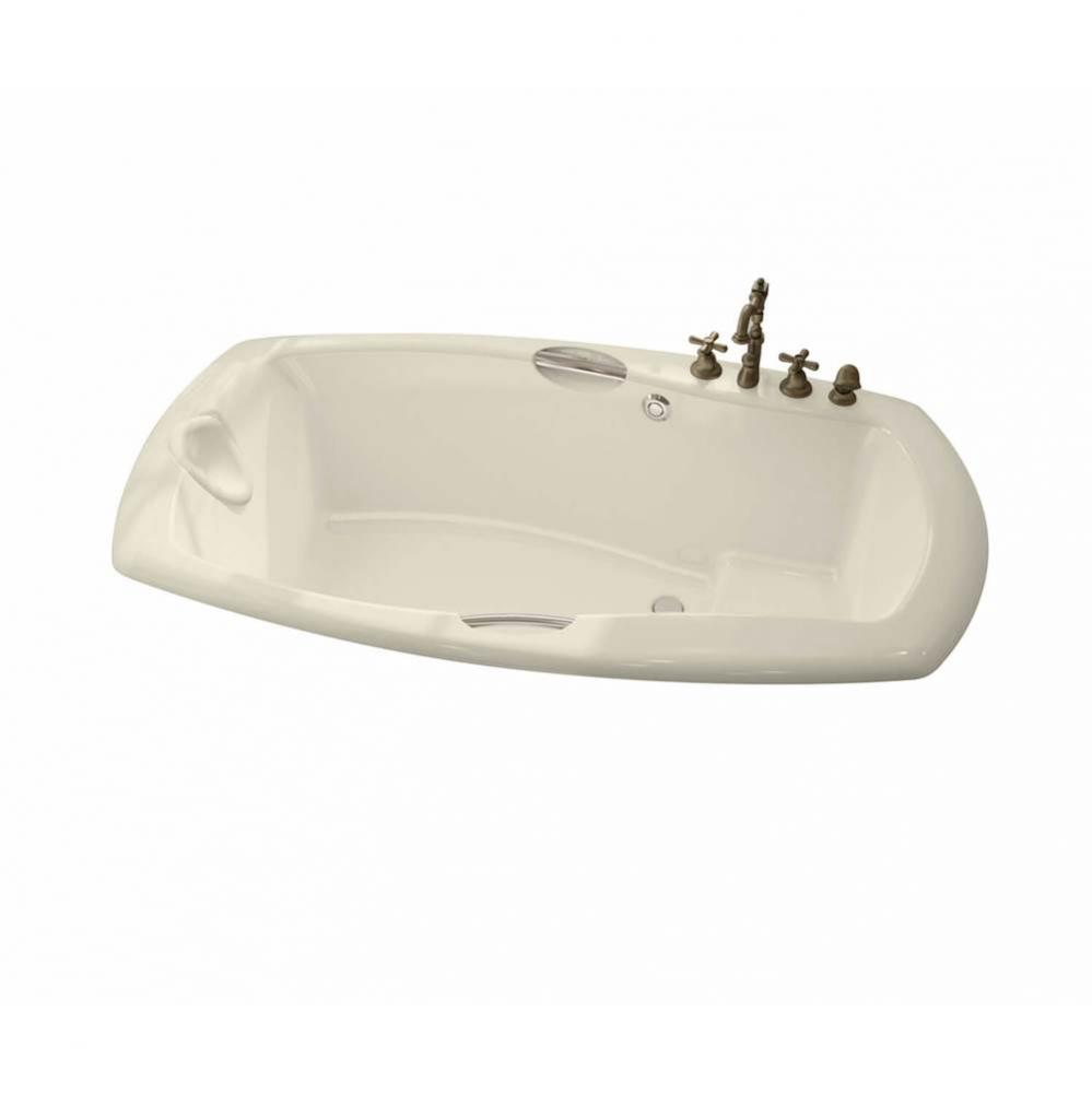 Release 72 in. x 36 in. Drop-in Bathtub with Aerofeel System Center Drain in Bone
