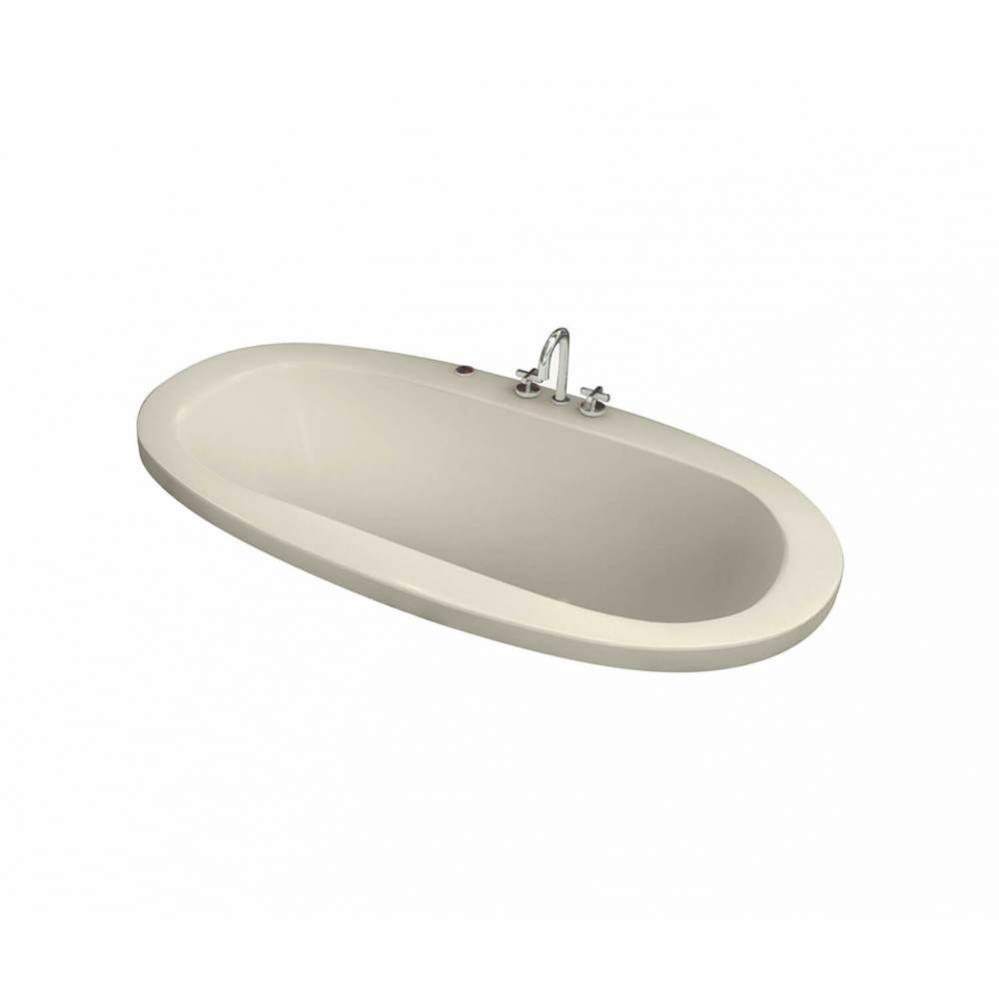 Jazz 66 in. x 36 in. Drop-in Bathtub with Aerofeel System Center Drain in Bone